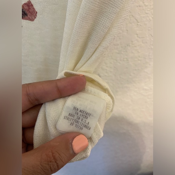 BREAD by Staley Gretzinger Sleeveless Small Embroiled Floral Knit Wearable Art - Picture 6 of 8